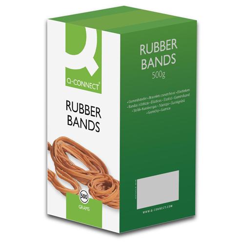 Q-CONNECT elastieken, breedte 1,5 mm, lengte 100 mm, nr 20, doos van 500 g