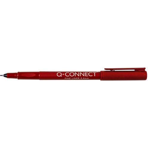 Q-CONNECT fineliner, 0,4 mm, rood