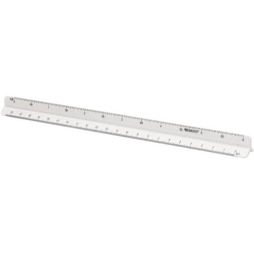Westcott schaallat, 30 cm, 1:20; 1:25; 1:50; 1:75; 1:100 en 1:125