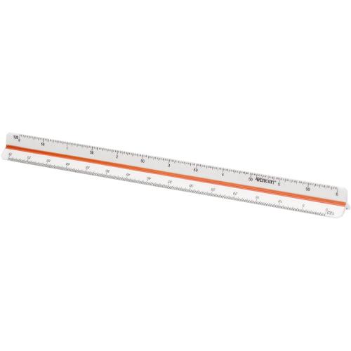 Westcott schaallat, 30 cm, 1:2,5; 1:5, 1:10; 1:20; 1:50 en 1:100
