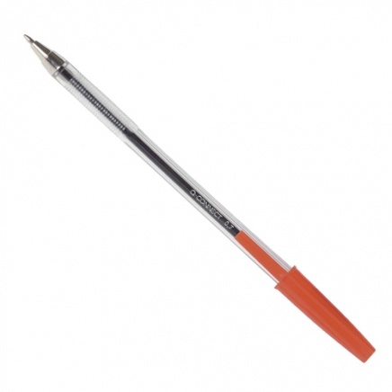 Q-Connect balpen met dop, medium punt, rood