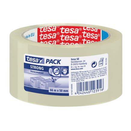 Tesa verpakkingsplakband Strong, ft 50 mm x 66 m, PP, transparant