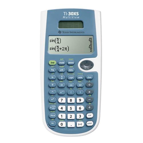 Texas wetenschappelijke rekenmachine TI-30XS Multiview, werkt op zonnecellen en batterijen