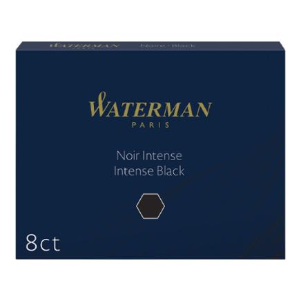 Waterman inktpatronen Standard zwart, pak van 8 stuks