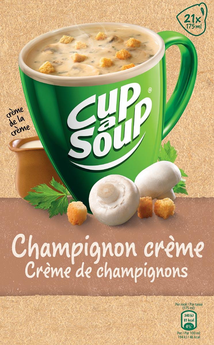 Cup-a-Soup champignon crème met croutons, pak van 21 zakjes