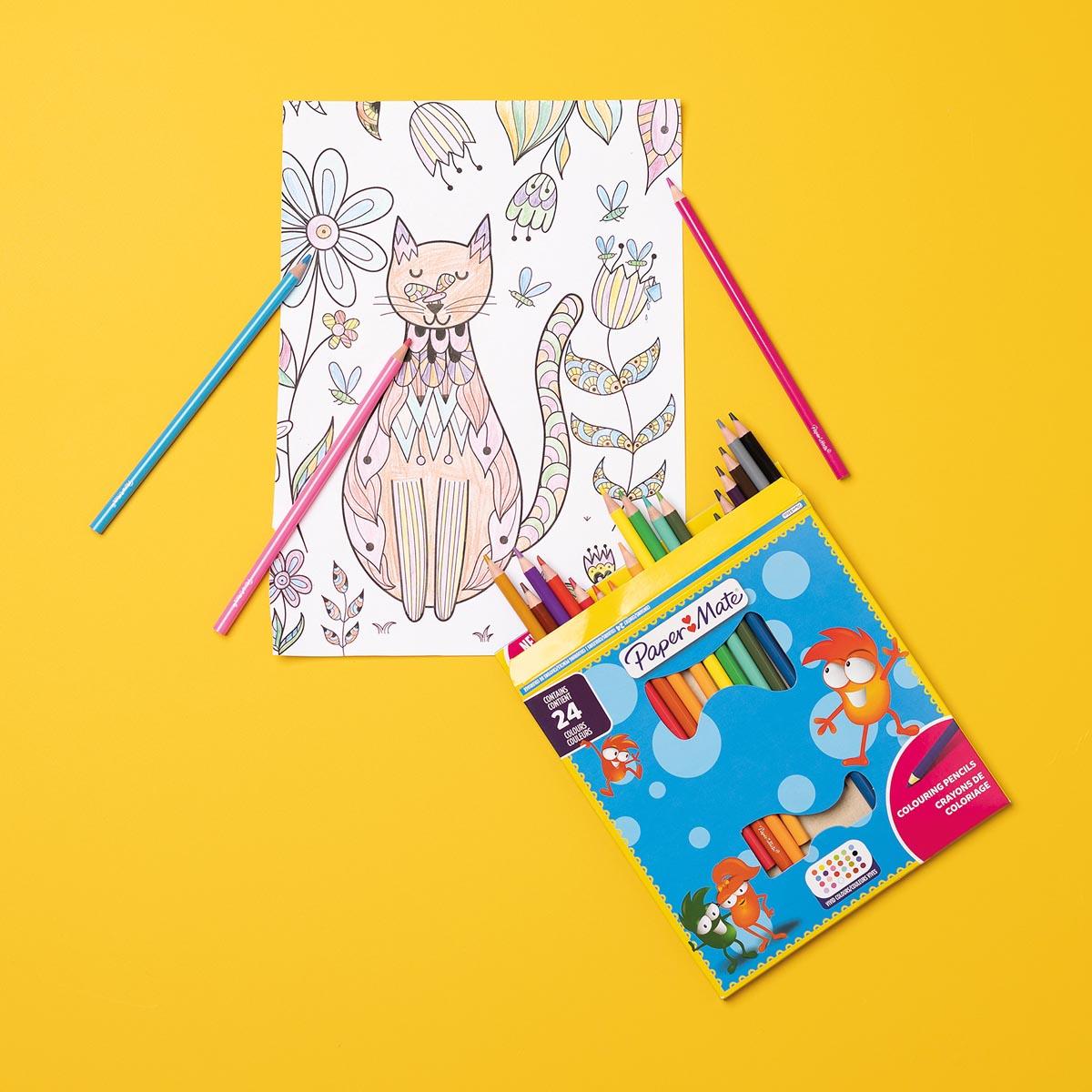Paper Mate kleurpotloden, blister van 24 stuks