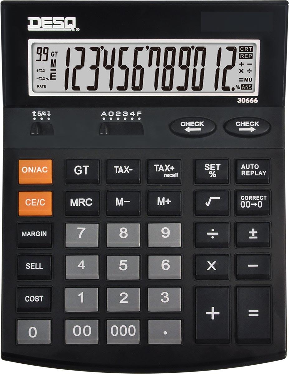 Desq bureaurekenmachine Heavy Duty 30666, Check & Correct, zwart