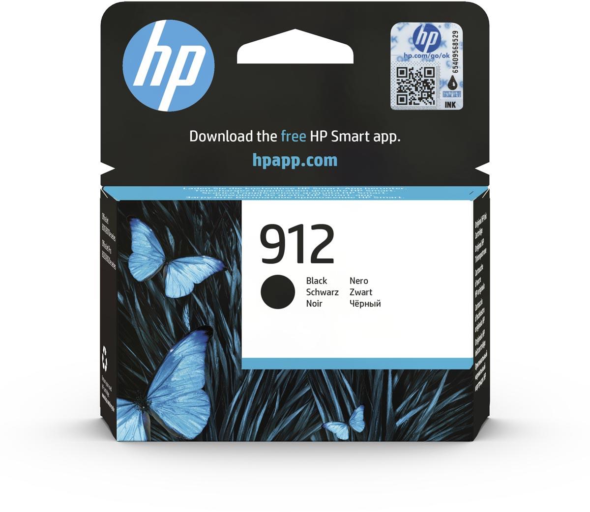 HP inktcartridge 912, 300 pagina's, OEM 3YL80AE, zwart