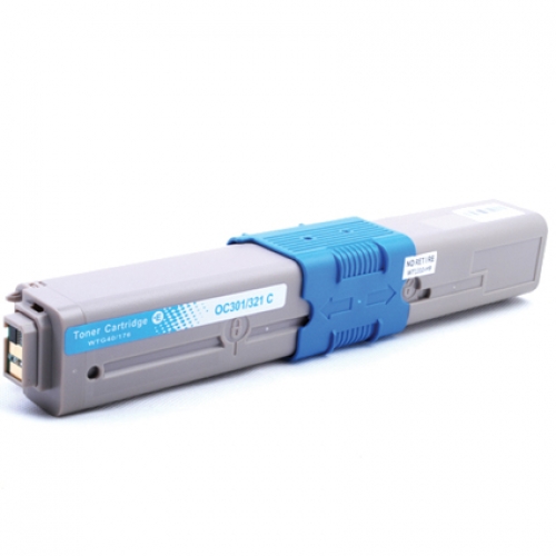 Huismerk vervangt OKI 44973535 toner cyaan