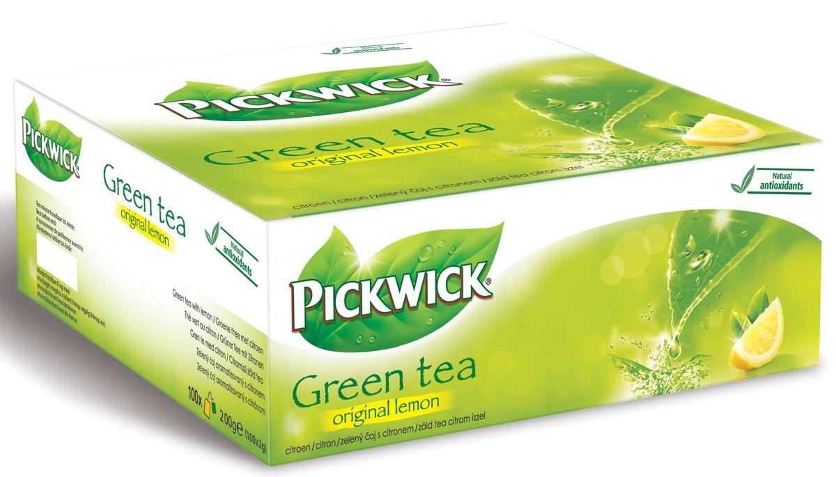 Pickwick thee, green tea lemon, pak van 100 stuks