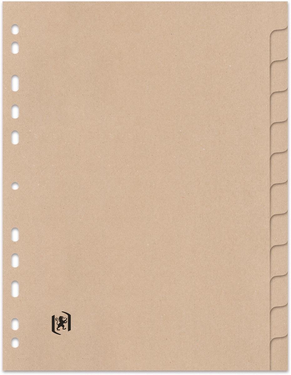 OXFORD Touareg tabbladen, uit karton, ft A4, onbedrukt, 11-gaatsperforatie, 12 tabs