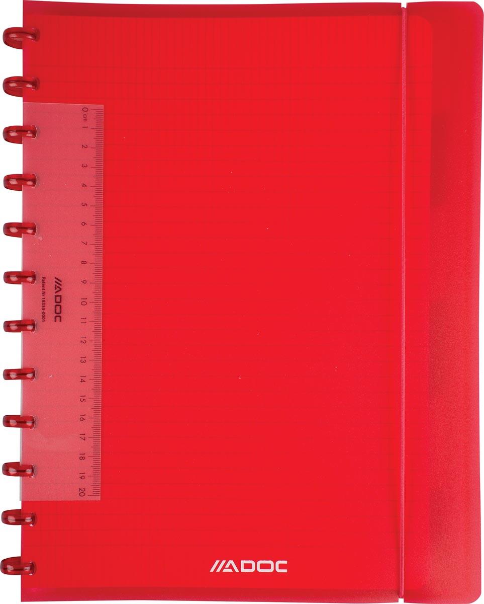Adoc Colorlines schrift, ft A4, 144 bladzijden,commercieel geruit, geassorteerde kleuren