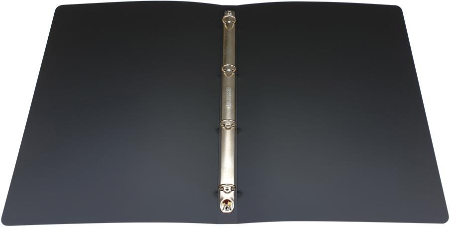 Alpha ringmap, voor ft A4, uit PP, 4 ringen van 16 mm, zwart