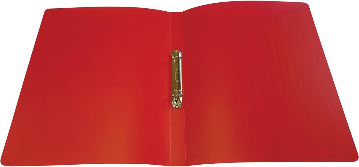 Alpha ringmap, voor ft A4, uit PP, 2 ringen van 16 mm, transparant rood