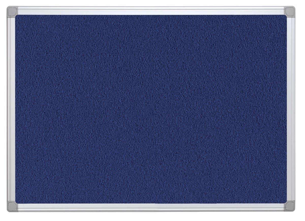 Q-CONNECT textielbord, met aluminium frame, 60 x 90 cm, blauw