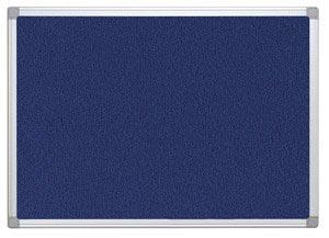 Q-CONNECT textielbord, met aluminium frame, 60 x 90 cm, blauw