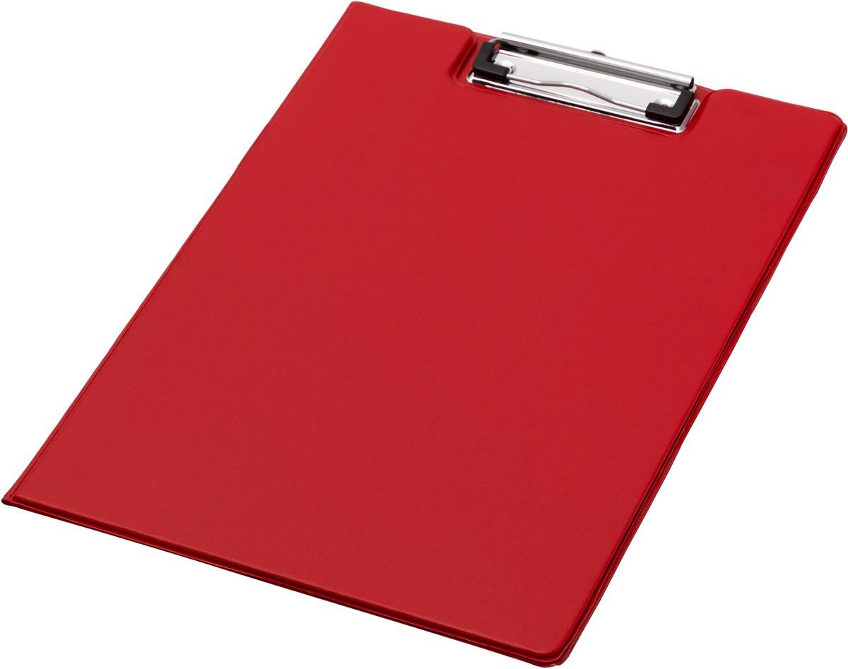 Q-CONNECT klemplaat, PP, ft A4, dubbel, rood
