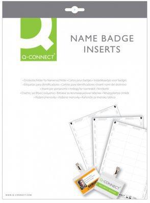 Q-CONNECT badge met krokodillenklem 75 x 40 mm, doos van 25 stuks