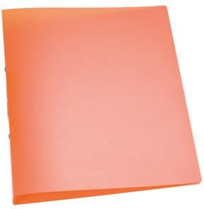 Q-CONNECT ringmap, PP, 2 ringen, 25 mm, transparant oranje