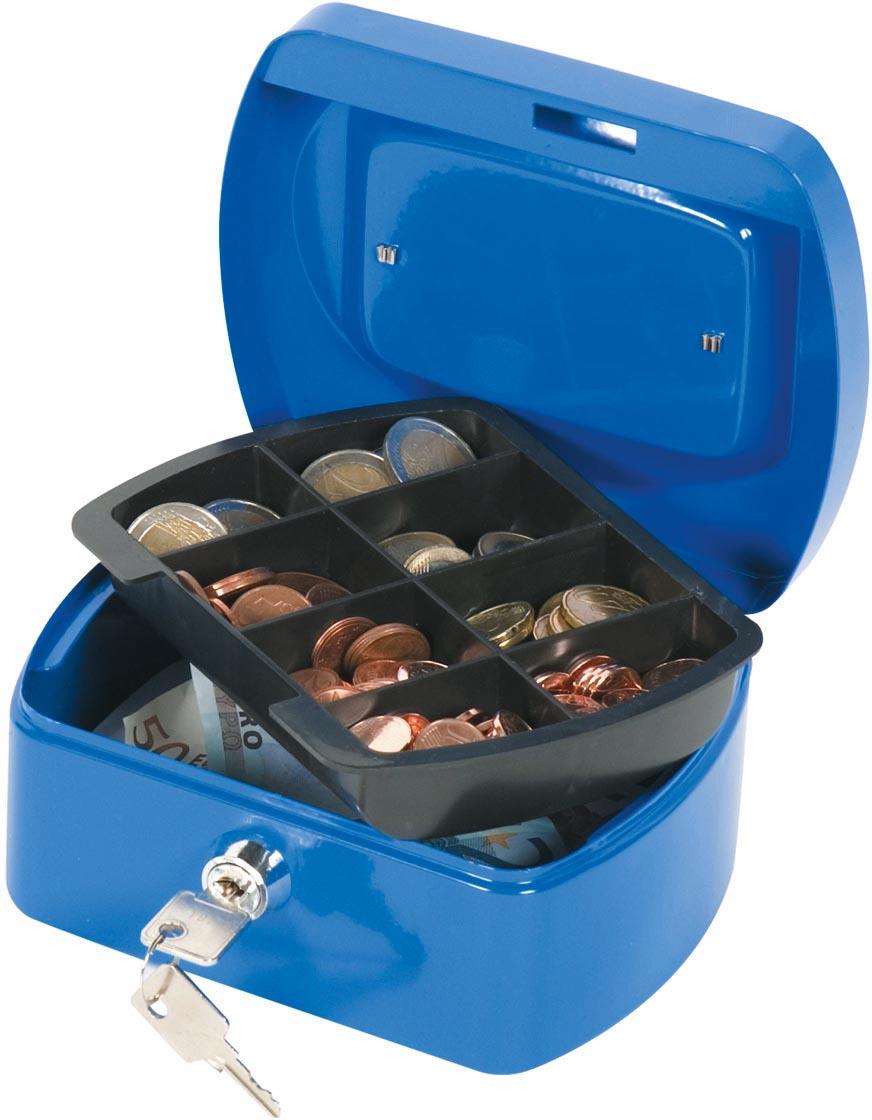 Q-CONNECT geldkoffer, 155 x 120 x 75 mm, blauw