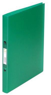 Q-CONNECT ringmap, PP, 2 ringen, 16 mm, transparant groen