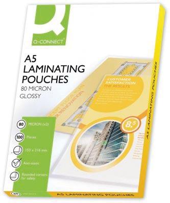 Q-CONNECT lamineeretui A5 2x 80 micron 100 stuks