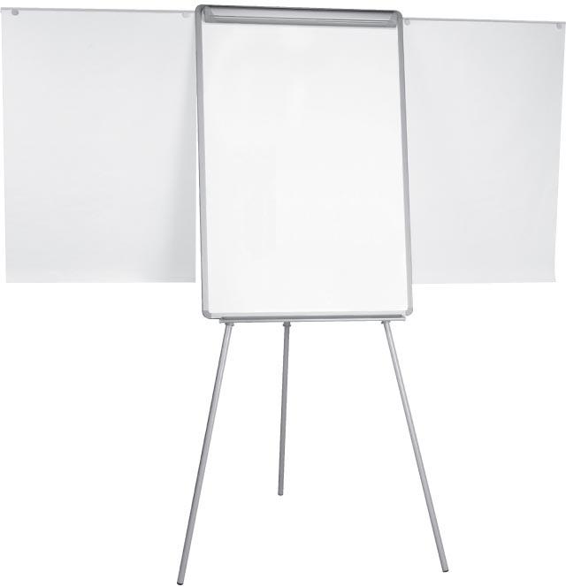Q-CONNECT flipchart, magnetisch, met 2 uitschuifbare papierhouders, grijs