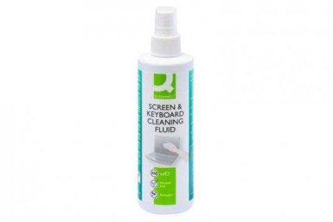 Q-CONNECT reinigingsspray voor scherm en toetsenbord, spuitbus van 250 ml