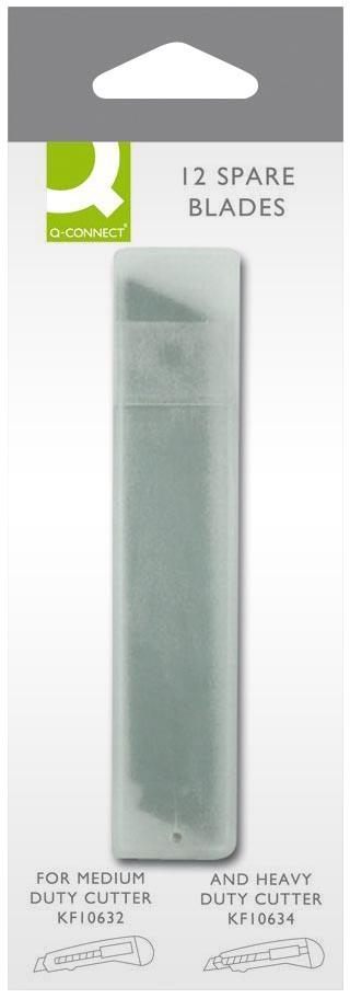 Q-CONNECT vervangmesjes voor cutter, 18 mm, 12 mesjes