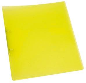 Q-CONNECT ringmap, PP, 2 ringen, 16 mm, transparant geel