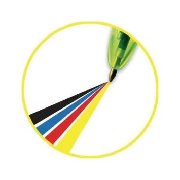 Bic Balpen 4 Colours Fluo