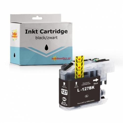 Huismerk voor Brother LC-127XLBK inktcartridge 30 ml. zwart HC - inktknaller