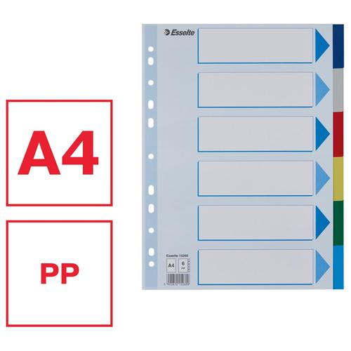 Esselte tabbladen 6 tabs