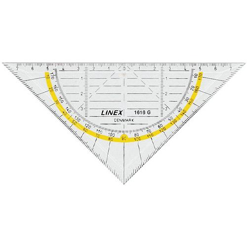 Linex geodriehoek 1616G, 16 cm