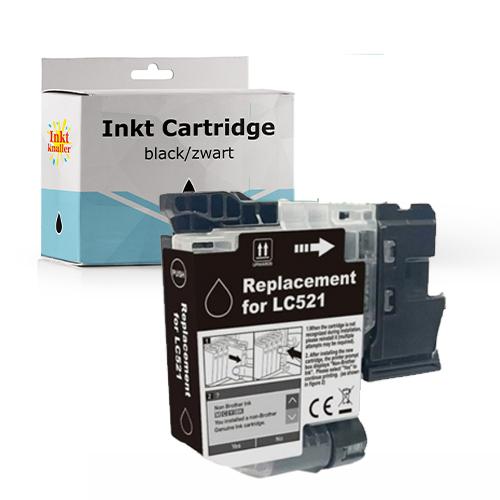 Huismerk voor Brother LC-521BK inktcartridge zwart 500 pagina's