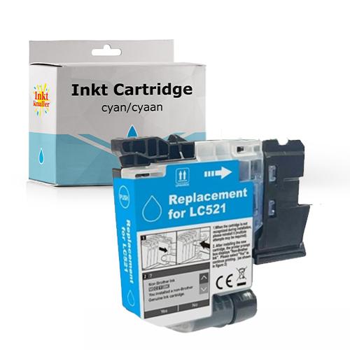 Huismerk voor Brother LC-521C inktcartridge cyaan 500 pagina's