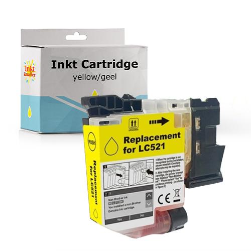 Huismerk voor Brother LC-521Y inktcartridge geel 500 pagina's
