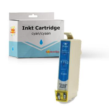 Huismerk Epson T0712 inktcartridge cyaan