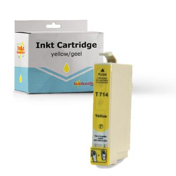 Huismerk Epson T0714 inktcartridge geel