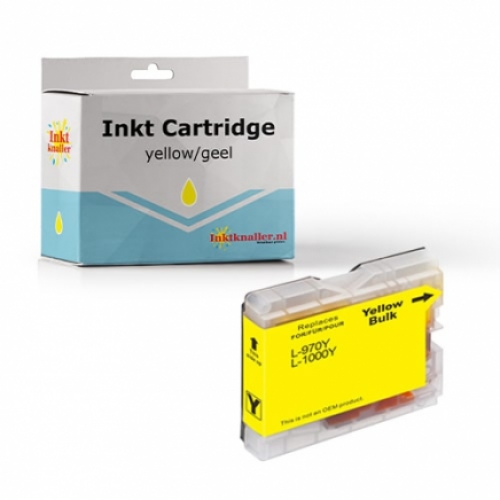 Huismerk voor Brother LC-1000Y inktcartridge geel 20ml.