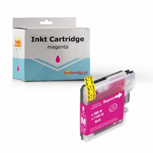 Huismerk voor Brother LC-1100M inktcartridge magenta 18 ml.