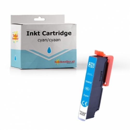 Huismerk Epson T2632 (26XL) 10 ml. inktcartridge cyaan HC