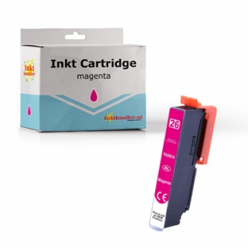 Huismerk Epson T2633 (26XL) 10 ml. inktcartridge magenta HC