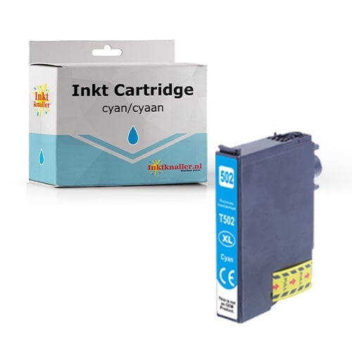 Huismerk Epson 502XL cyaan inkt cartridge - inktknaller