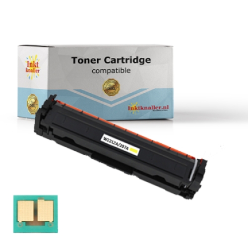 Huismerk vervangt HP W2212A - 207A toner geel met chip