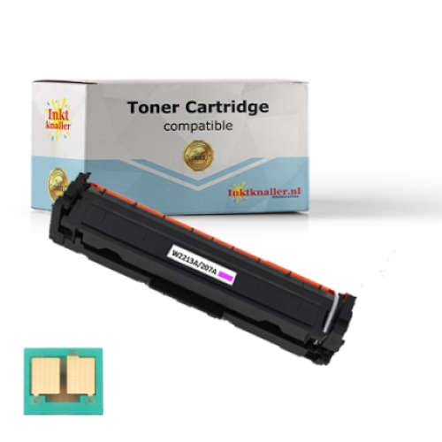 Huismerk vervangt HP W2213A - 207A toner magenta MET chip