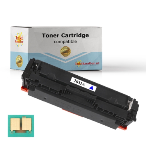 Huismerk vervangt HP W2031A - 415A toner cyaan met chip