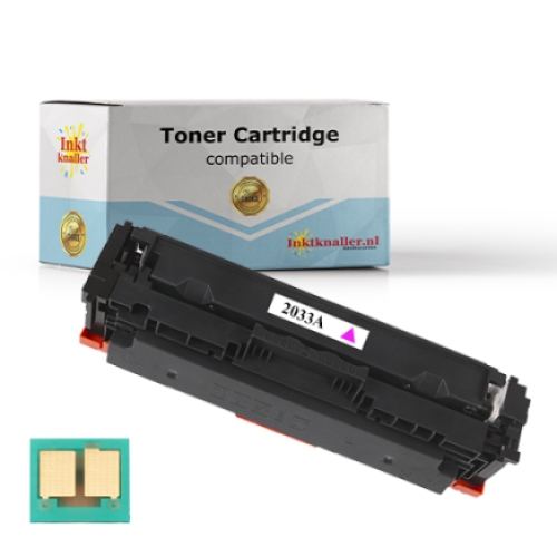 Huismerk vervangt HP W2033A - 415A toner magenta met chip