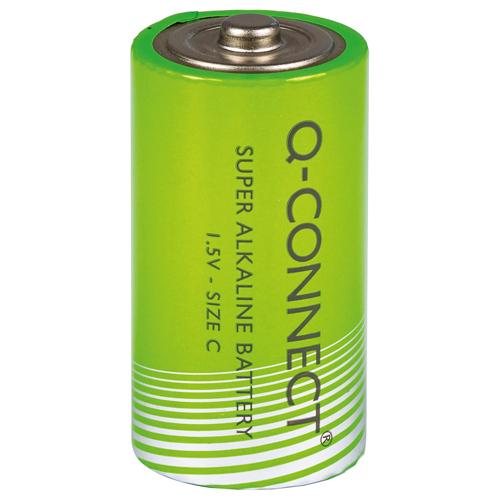 Q-CONNECT batterij, alkaline, C,blister van 2 stuks