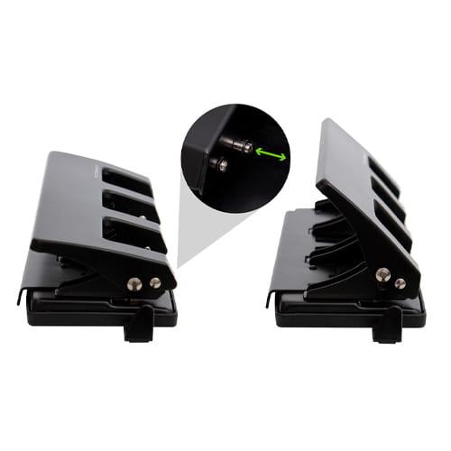 Q-CONNECT 4-gaatsperforator, tot 25 blad, zwart
